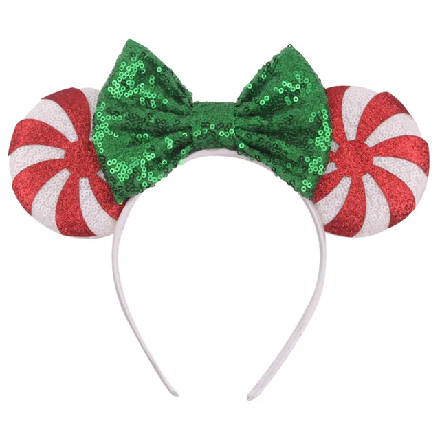 Disney Mickey Stitch Frozen Ears Headband Sequins Hair Bows Charactor For Women Festival Hairband Girls Hair Accessories Party 21