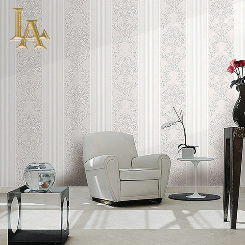 

Beige Yellow Embossed Texture Floral Striped Wallpaper Roll For Wall Bedroom Modern Luxury Wall Paper Home Decor Living room