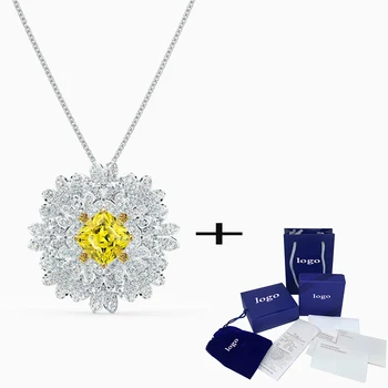 

SWA 2020 Classic New Eternal Flower Necklace Dual-use Send Wife To Mother Exquisite Elegant Birthday Romantic Gift