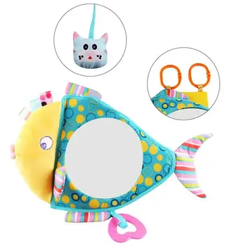 

Baby Toy Stuffed Plush Baby Rattles Toddler Car Seat Fish Mirror Infant Stroller Hanging Newborn Educational Toy 0-12 Months Toy