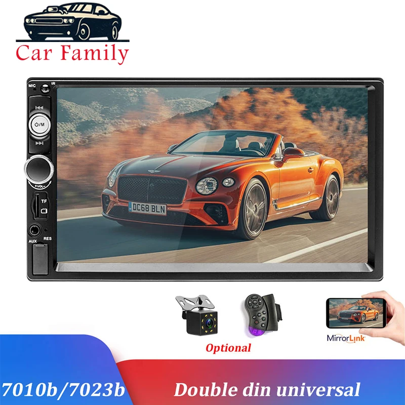 Автомагнитола 2 Din мультимедийный проигрыватель с 7 дюймовым HD экраном Bluetooth Android