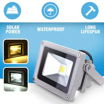 

10W Solar Powered LED Floodlight LED Solar Lights IP65 Waterproof Flood Light Outdoor Security Lights for Home Garden Lawn