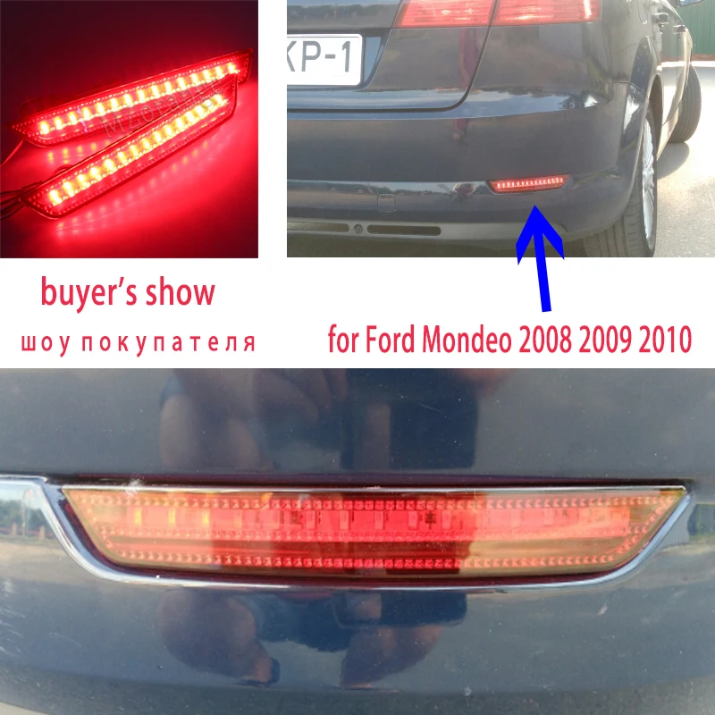 Для Ford Mondeo 2008-2010 задний бампер отражатель светильник s противотуманный светильник задний светильник s стоп-сигналы тормозные лампы Задний светильник s задний светильник s