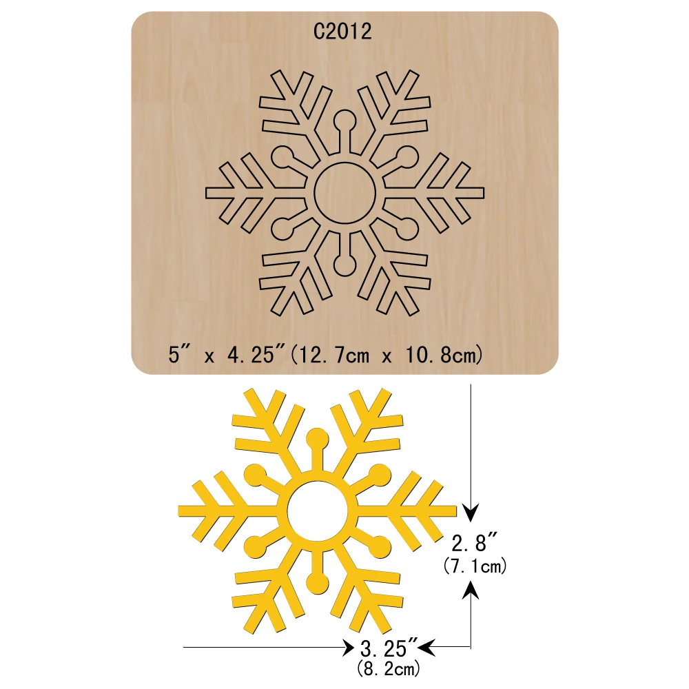

New Christmas snowflake Wooden die Scrapbooking C2012 Cutting Dies
