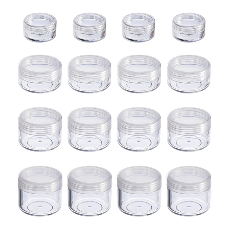 300Pcs Small Plastic Jar 2g 3g 5g 10g 15g 20g Travel Cream Lip Balm Container Pots Empty Cosmetic Packaging Box