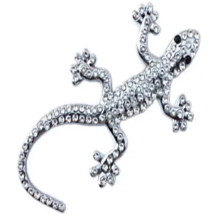 Наклейки на бампер с инкрустацией стразами Gecko стильные автомобильные наклейки 3D наклейки на бампер автомобильный логотип полностью сверляющая ящерица-стикер