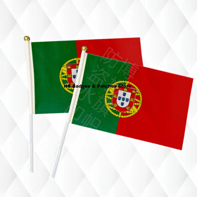 Portugal Fabric Flags 14*21CM with Plastic Hand Held KS-0146