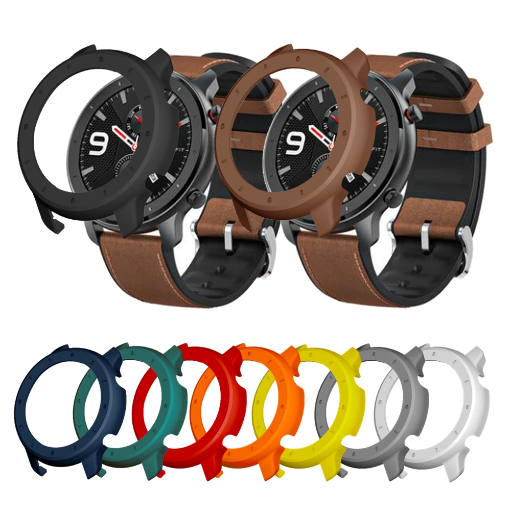 New Protective Case For Xiaomi Amazfit GTR Pc Screen Protector Watch Gtr 47Mm Accessories Strap Shell Cover Frame | Наручные часы