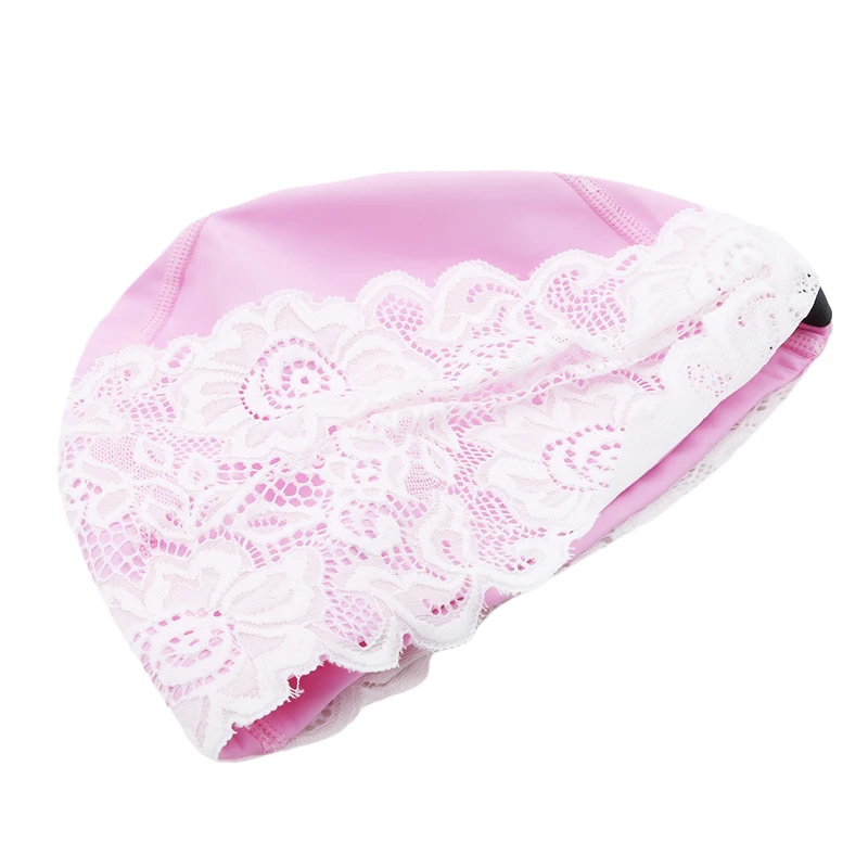Vrouwen Kant Pu Badmuts Dames Badmuts voor Lang Haar Sexy Vrouwelijke Badmuts 5 Kleuren