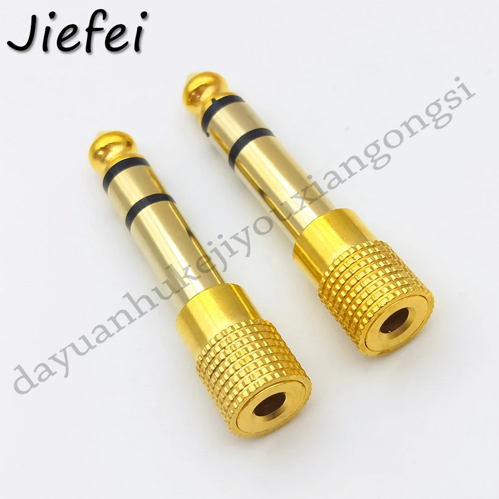

3Pcs New Jack 6.35mm 1/4" Male To 3.5mm 1/8" Female Audio Converter 6.35 to 3.5 stereo terminal plug headphone adapter