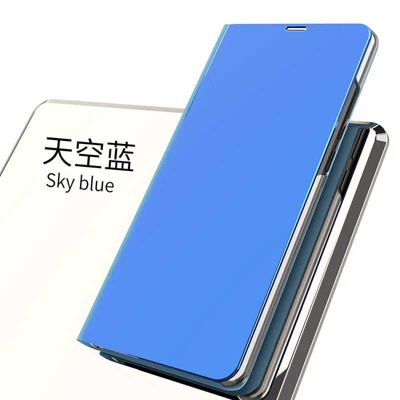 Чехол Thouport mi rror для Xiaomi mi A3 Lite, флип-чехол s, кожа+ пластик, защитный чехол для Xiaomi mi A3, чехол - Цвет: Синий