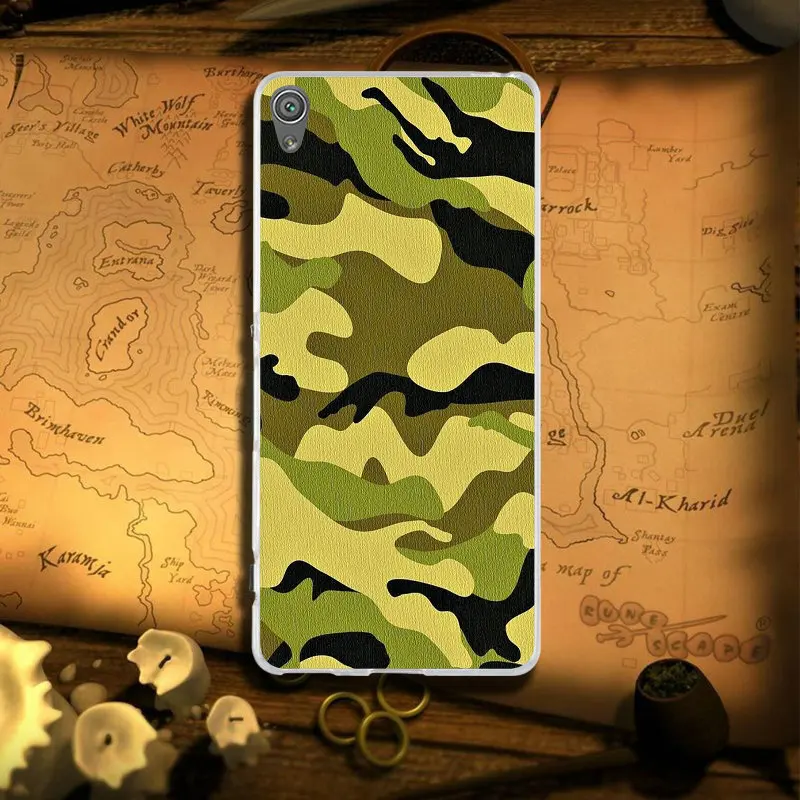 Image 2 Для чехол sony Xperia Z1 Z2 Z3 Z4 Z5 компактный Z5 Премиум M2 M4 M5 E3 E5 T3 XA мягкий чехол для мобильного телефона чехол s панель армейской камуфляжной расцветки - Цвет: Image 2
