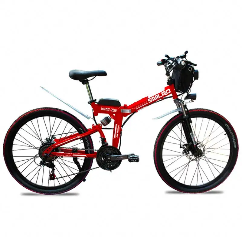 500W 48V 2" углерода Сталь электрический велосипед с 13AH литиевая батарея e MTB 26" углерода Сталь Электрический для е-байка - Цвет: Red-350W 10AH 48V