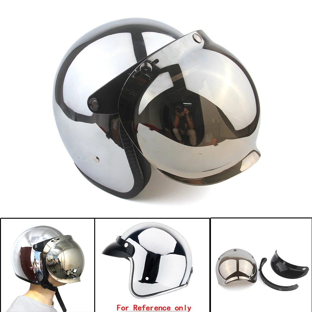 Винтажный мото rcycle шлем capacetes de moto ciclista серебристая хромированная vespa cascos para кафе