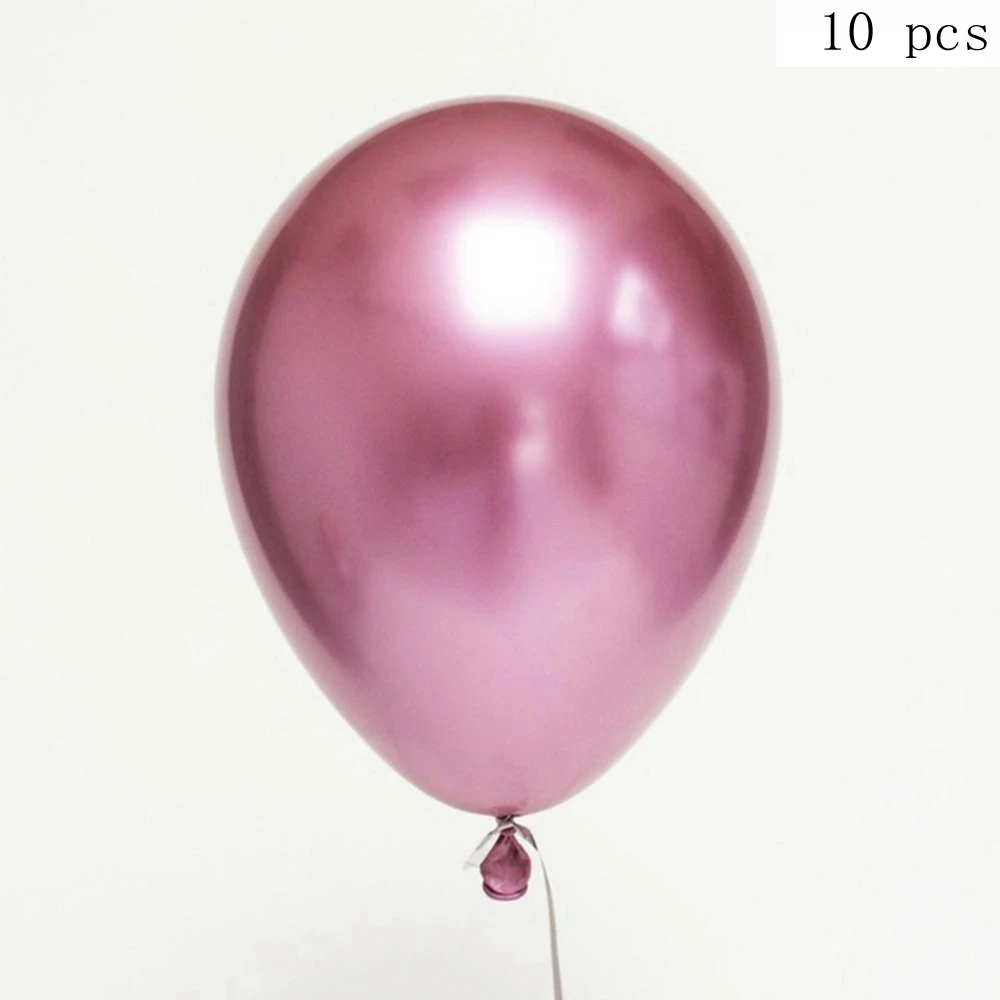 10 шт конфетти прозрачные воздушные шары из латекса цвета металлик год Рождество День рождения украшения для дома воздушные детские игрушки - Цвет: red metallic