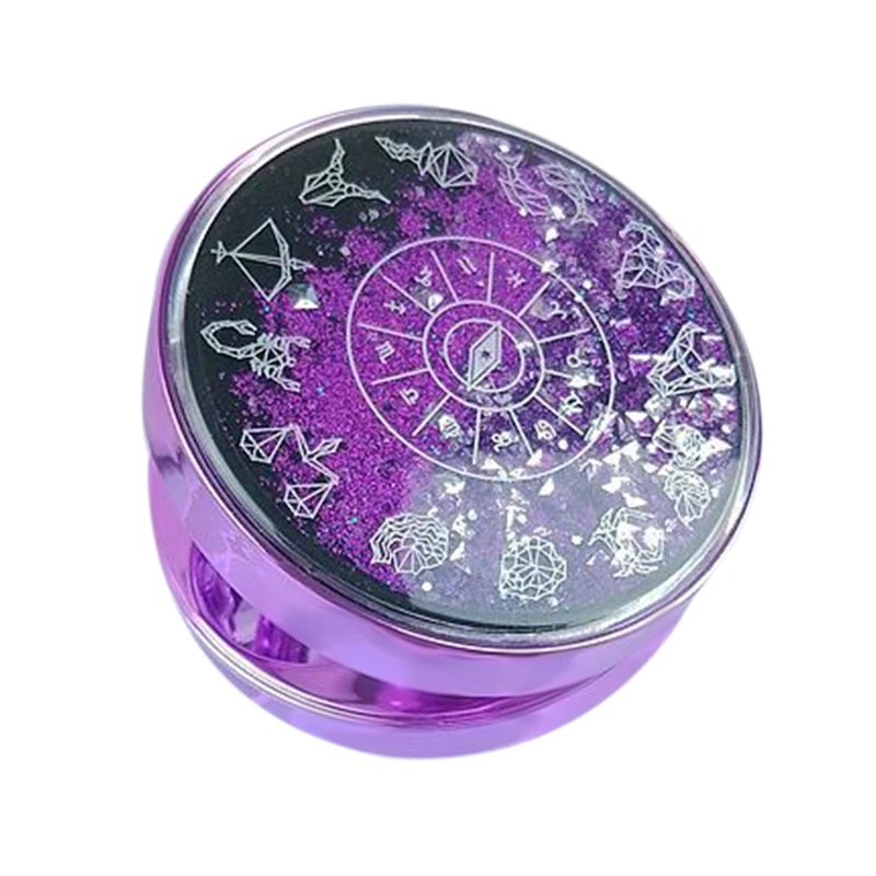 Purple Милый модный чехол для контактных линз, портативный дорожный Блестящий Роскошный чехол для контактных линз с блестящими звездами и жидким песком, набор для ухода за глазами - Цвет: Purple
