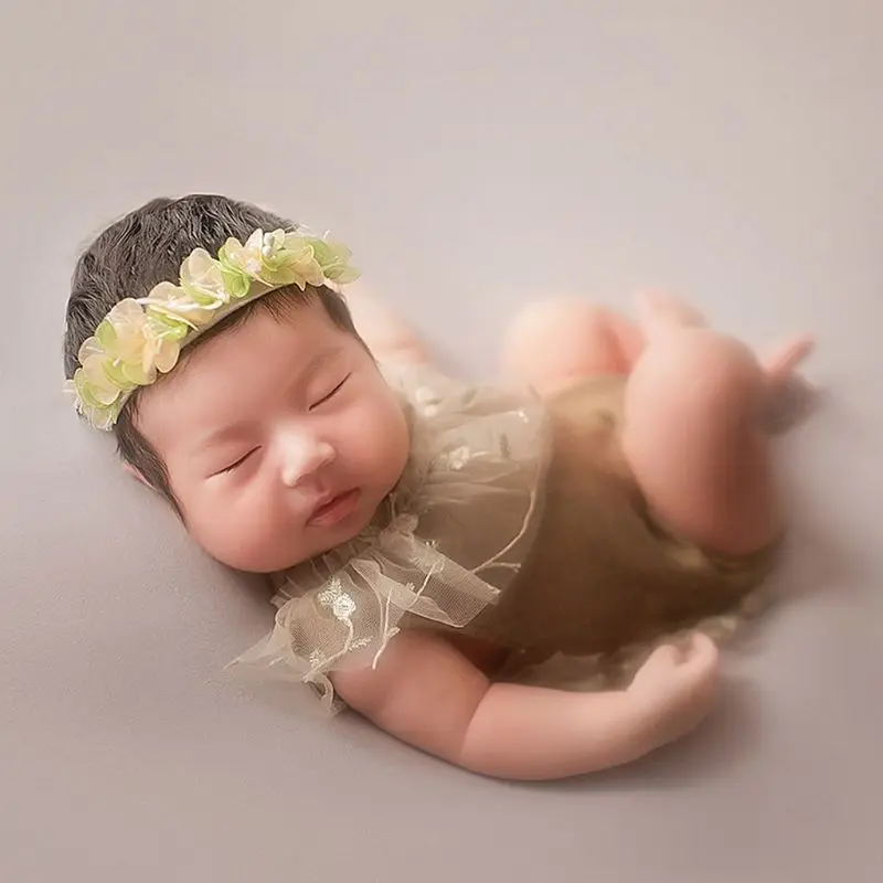 Baby Souvenirs discount Newborn Photography Props Suit Lace Romper Hat Pillow Headband Set Knit Outfits Clothing Infants Shooting Gifts maternity photography packages near me