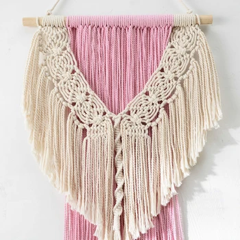

Woven Handmade Boho Macrame Wall Hanging Tapestry Cotton Rope Art Home Decor