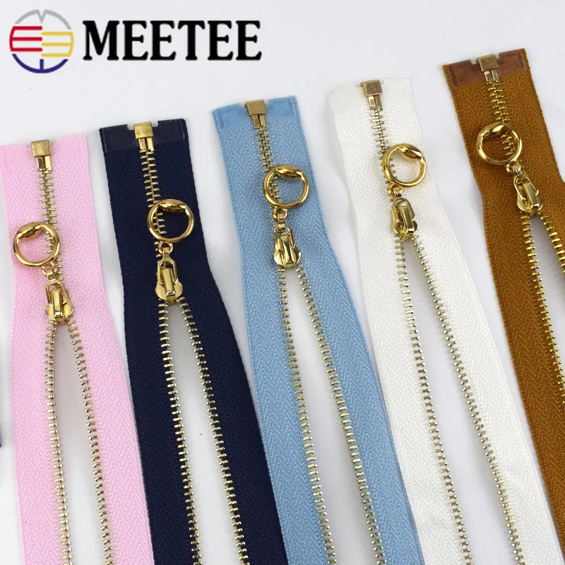 Meetee 2 шт./5 шт. 60 см 3# металлическая молния тянет застежки-молнии для шитья разделяющая молния Черная джинсовая юбка кружевная молния ZA053