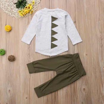 

Children Boys Clothing Sets Autumn Summer Long Sleeve Cartoon Cute T-shirt +Pants Trousers Casual Boy Outfits Set11