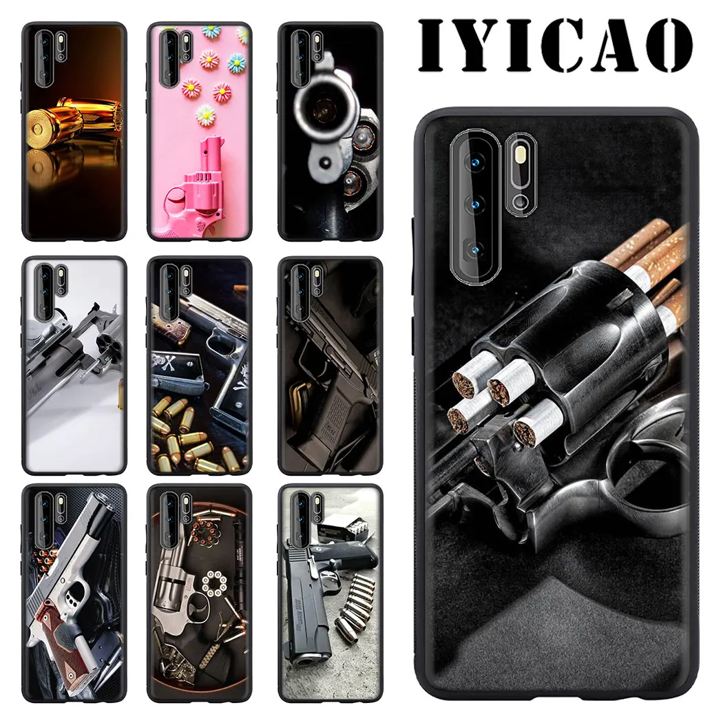 IYICAO пистолет взрыва в продаже! Мягкий чехол для телефона huawei P8 P9 P10 P20 P30 Lite Pro P Smart Z