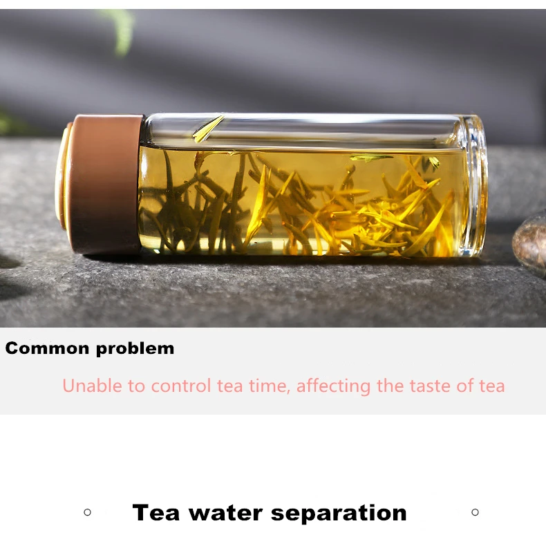 300 мл/400 мл портативная Двойная Стенка из боросиликатного стекла бутылка с сеточкой для заваривания чая воды с крышкой-фильтром Автомобильная чашка креативный подарок