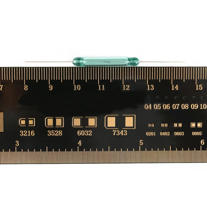 자기 리드 스위치 센서, 4x28mm, 정상 열림 DIY 녹색 유리 4x28MM, 오리지널 접촉 유도 없음, 10 개