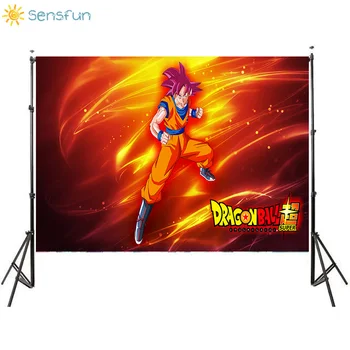 

Sensfun Photo Studio Vinyl Photography Backdrops Dragon Ball Theme Banner Sun Wukong Boy Custom Background Cake Table Decor