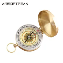 Наружный Чистый медный компас светящийся раскладушка набор для выживания в походе военные часы компас направленная брелок многофункциональный