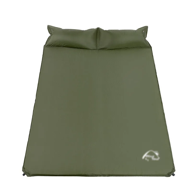 Army green Подушка из полиэстера, влагостойкая, для туризма, матрас, подушки, 190*130*3 см, коврик, портативный, двойной, Самонадувающийся, для кемпинга, спальный коврик, коврик - Цвет: Army green