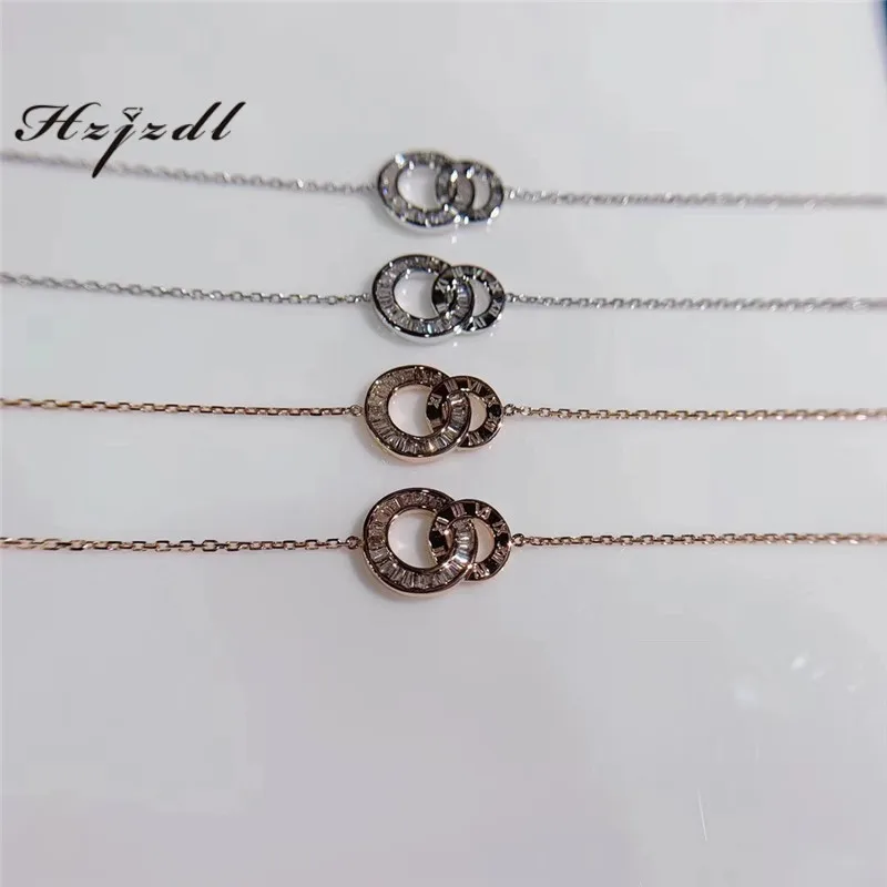 Rose gold Прекрасный гарнитур ювелирных украшений из природного 18 каратное золото бриллиант браслет, римские цифры, стиль - Цвет камня: Rose gold