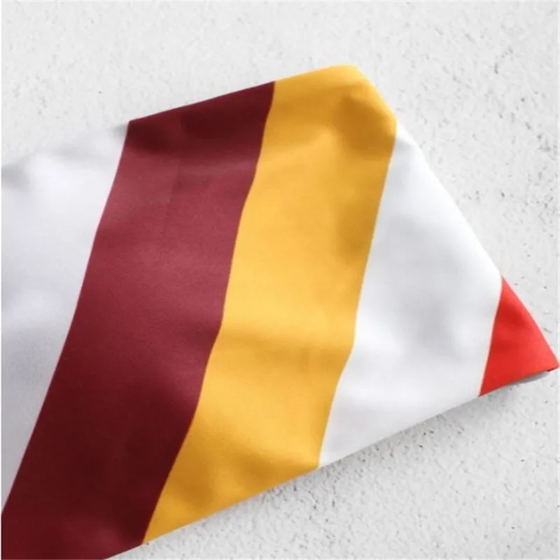 2020 new rainbow striped print bikini women's summer fashion beach swimsuit high waist swimsuit Bquini