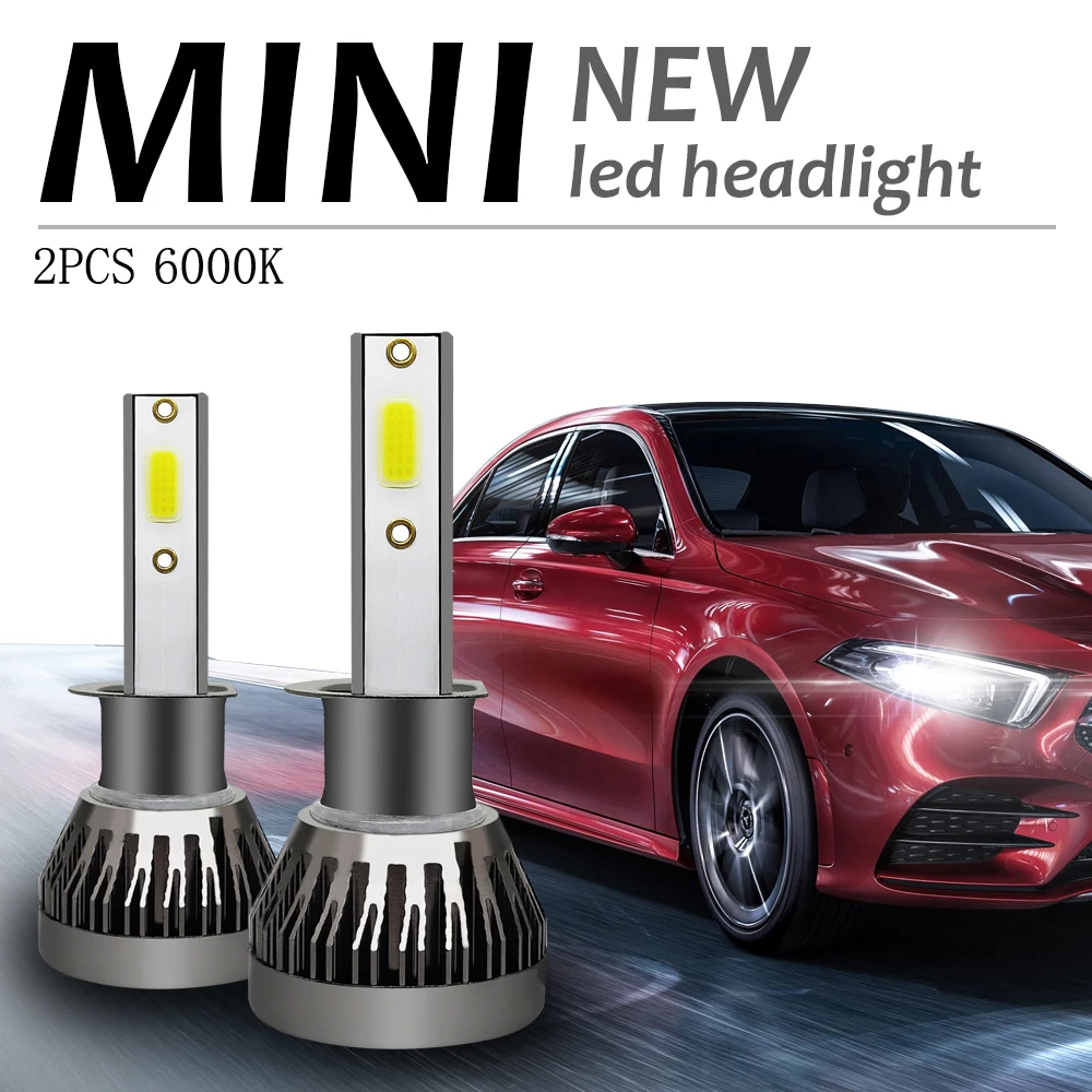 Mini Car Headlights h7 led 6000K 36W 6000LM 9V-36V H1H7 H4 HB2 9003 H8 H9 H11 9005 HB3 H10 9006 HB4 9012 Fog Lights Auto Bulbs