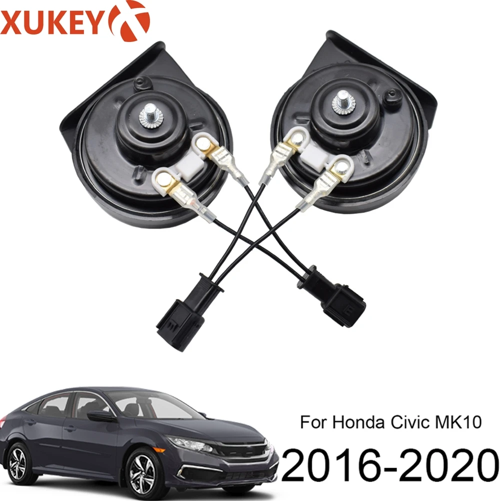 1 комплект улиточный рожок для Honda Civic MK10- 12 в 410/510 Гц автомобильный рожок с высоким низким шагом 12 В 110-125дб громкий водонепроницаемый автомобильный рожок