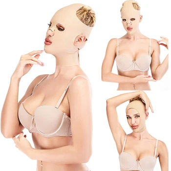 

Women Reduce Double Chin Elastic Facial Slimming Bandage V-Shape Lift Up Belt Relaxation Face Thining Band Massage Lifting Mask