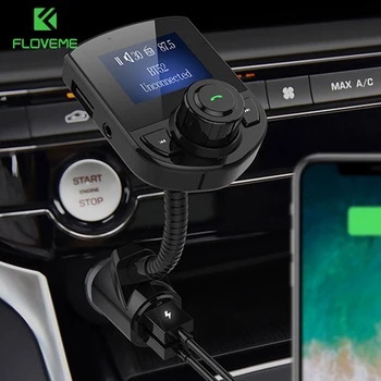 

Car Charger Flexible Hose Cigarette Lighter LED Display Dual USB Phone Fast Charge MP3 Player Bluetooth Handsfree U Disk Car Kit