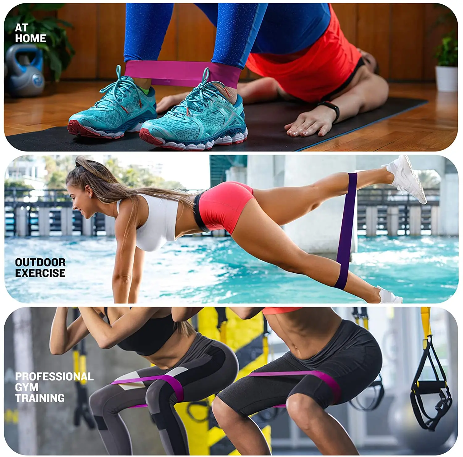 250lbs Resistance Bands Set Fitness Workout Gym Pull Rope Yoga Latex Tube Sports Elastic Booty Bands Exercise Equipment for Home