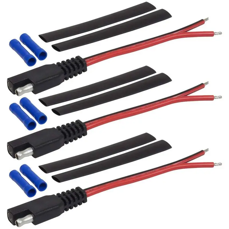3 шт. кабель питания с термоусадочной клеммой, SAE4-3PK разъем питания SAE шнур питания