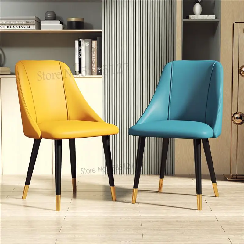 Modern Minimalist Dining Chair Home European-style Light Luxury Single Backrest Leisure Desk Bedroom Makeup C |
