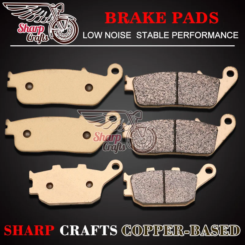 MotorcycleCopperBasedFrontRearBrakePadsForKawasakiZ650ER650
