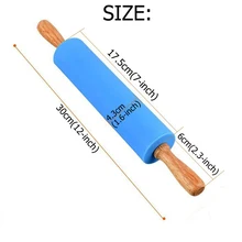 Антипригарная длинная деревянная ручка, силикон скалка помадка торт выпечки инструмент