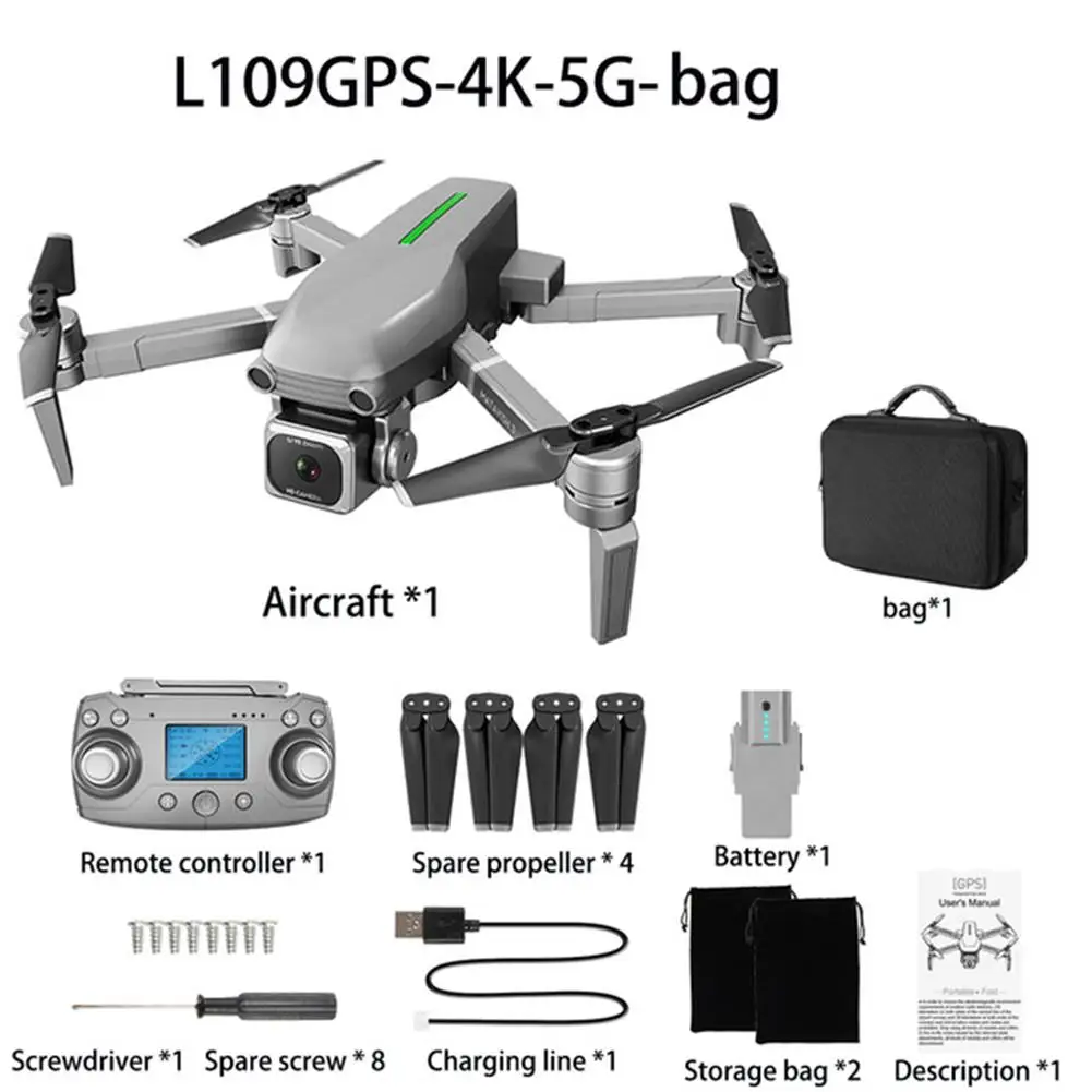 L109/L109-S gps Дрон 4K камера x50 зум 5G wifi 1 км Расстояние 25 минут Квадрокоптер RC вертолет Профессиональный селфи Дрон