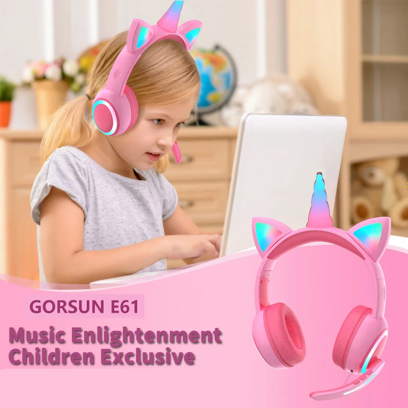 eKids Cocomelon Casque pour enfants, casque filaire pour l'école