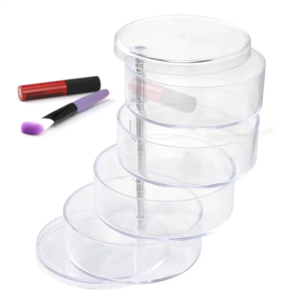

Crystal Acrylic Cosmetic Organizer Clear Makeup Jewelry Cosmetic Storage Display Box Acrylic Case 4 layer Lipstick Case Box