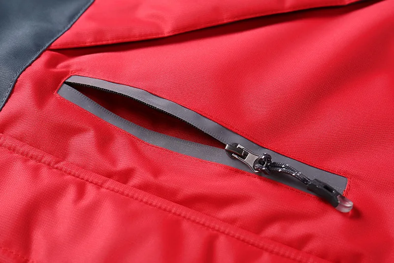 Men Outdoor Sports Casual Waterproof Hooded Single Layer plus Velvet Raincoat Jacket 0811
