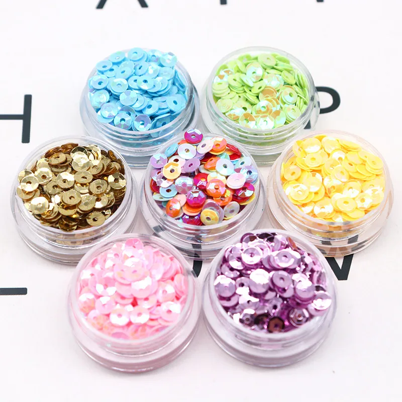 Laser Sequin 4mm 5mm 3D Hologram PVC round cup 20g for sewing wedding craft fancy dress party scrapbook accessories