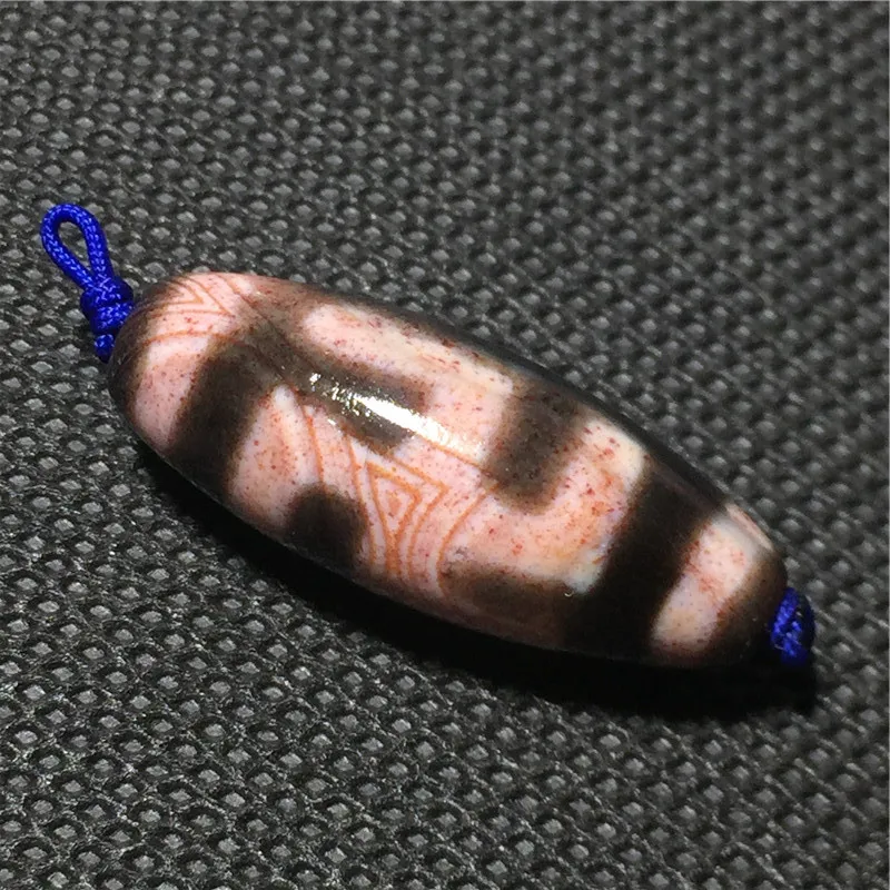 

191010-5 Full of Cinnabar Dots Swastika Pattern Tibetan Dzi Beads Amulet Beads Collection High Quality DIY Beads Free Shipping