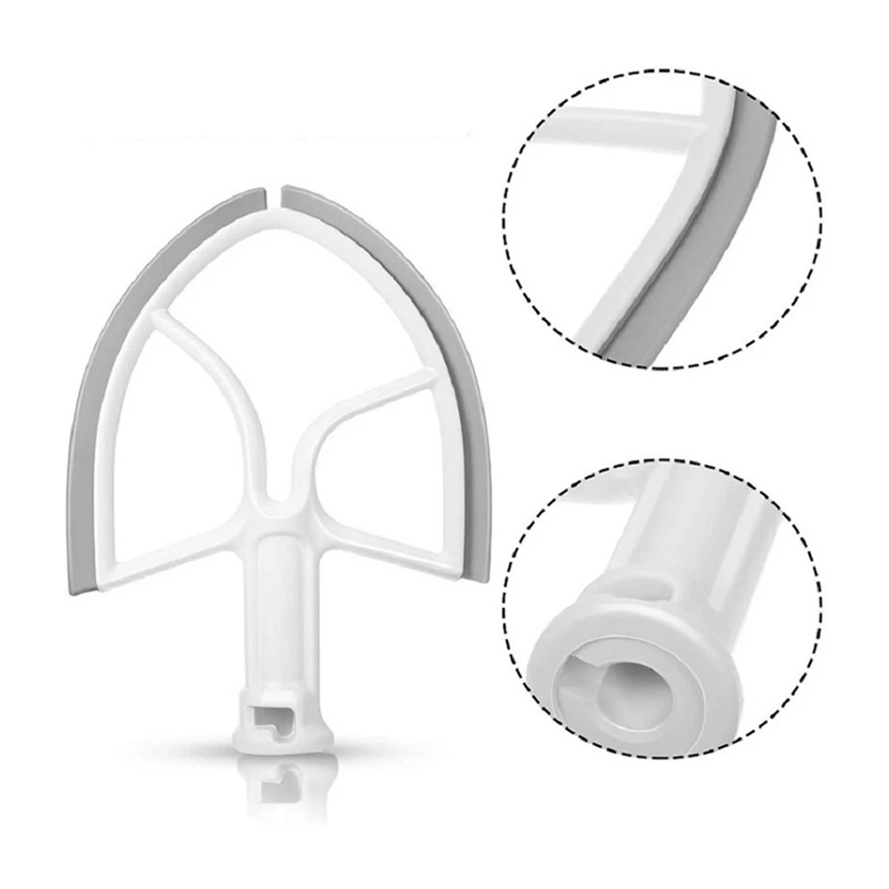 Flex Edge Beater for KitchenAid Tilt-Head Stand Mixer, 4.5-5 Quart Flat  Beater Paddle with Flexible Silicone Edges Bowl Scraper, Grey