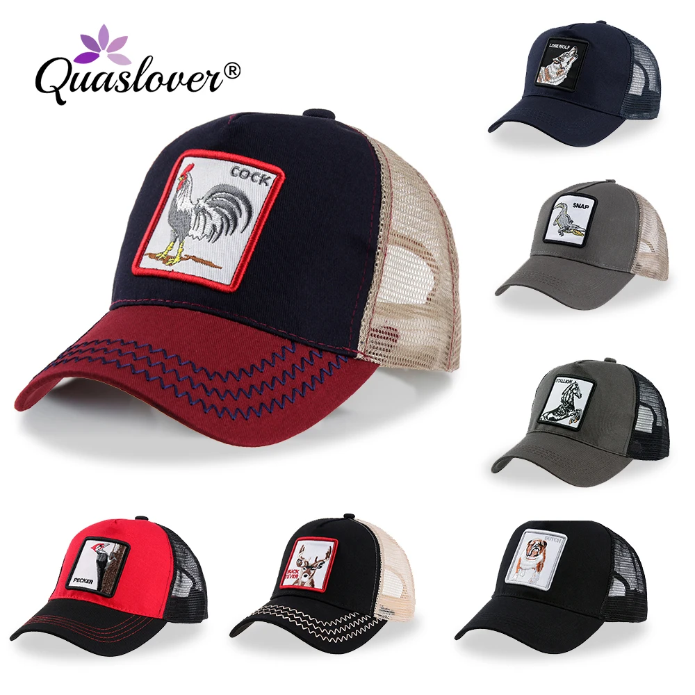 

Quaslover Animals Baseball Caps Men Women Hip Hop Hat Snapback Mesh Baseball Hat Adjustable Summer Shade Caps Mens Dad Hat