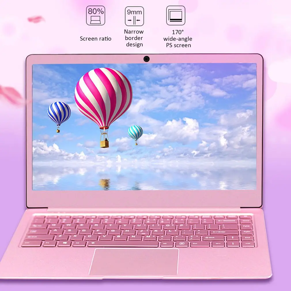 

Rose Gold 13.3" laptop A11 J3455 8+64G/128G/256G/512G IPS HD screen gaming notebook computer Ultraslim laptop large battery